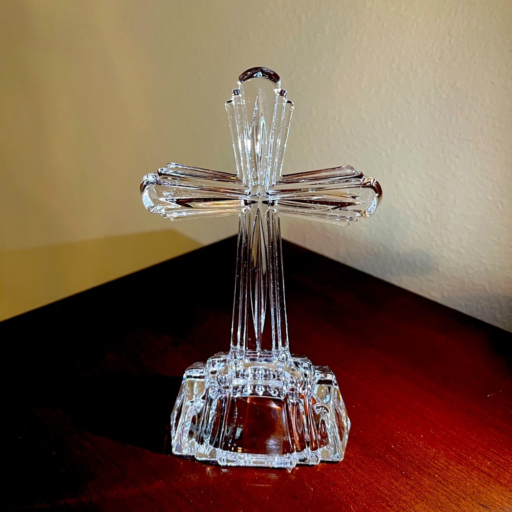 Beautiful Waterford Crystal Standing Cross (New)